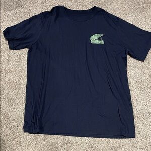 Motocross Navy Blue T-Shirt with Green Graphic